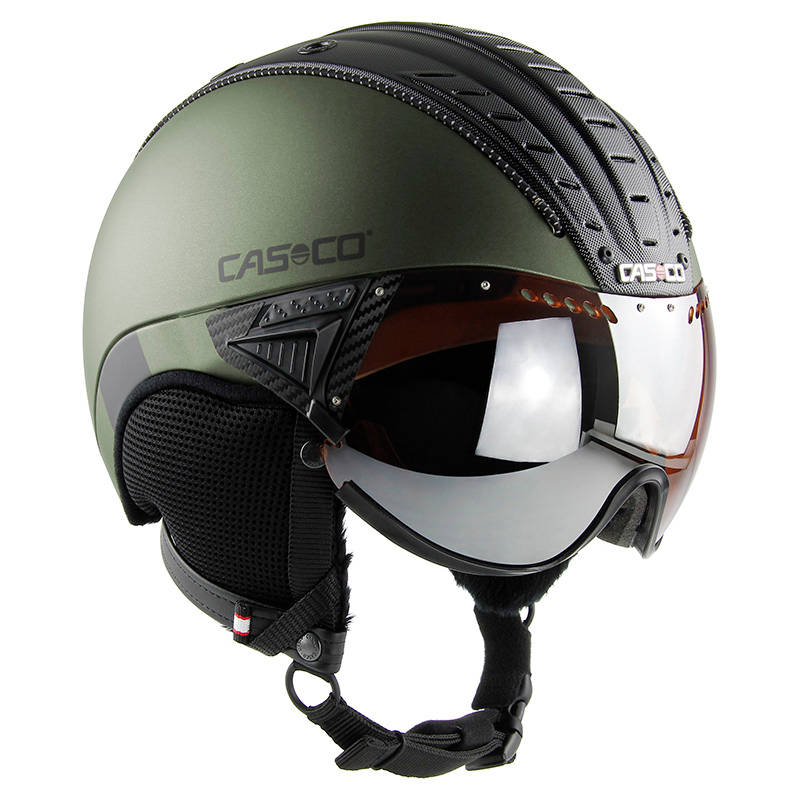 Ski helmet Casco SP-2 Carbonic Visor green metallic, CrossCountry Elite  Sports VoF
