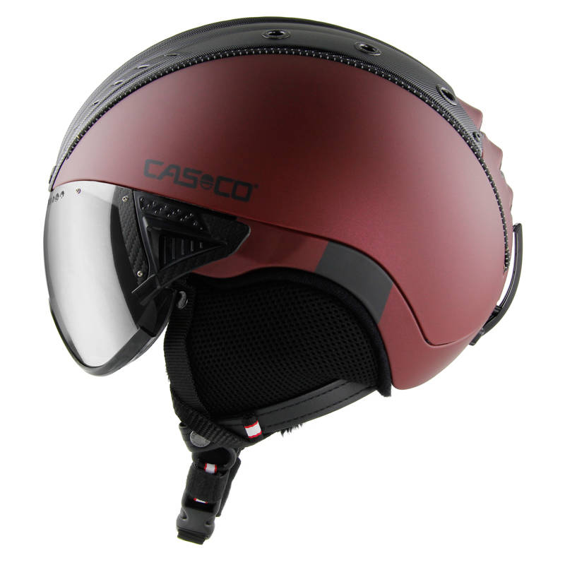 Ski helmet Casco SP-2 Carbonic Visor red metallic, CrossCountry Elite  Sports VoF