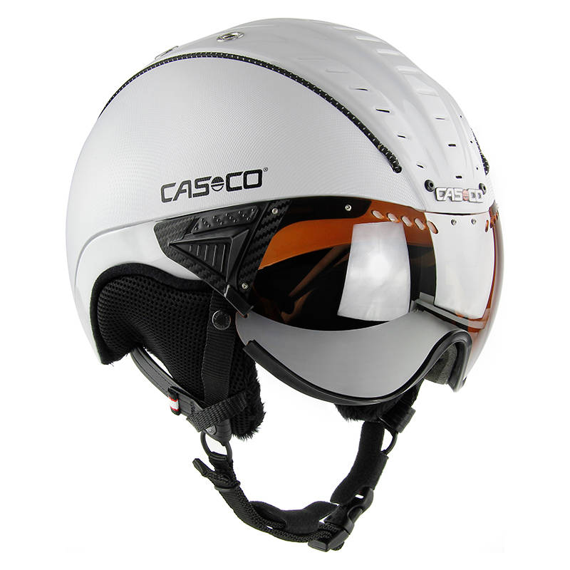 Ski helmet Casco SP-2 Carbonic Visor white, CrossCountry Elite Sports VoF