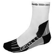 Spring 901 Progressive Compression kort sokk hvit-grå