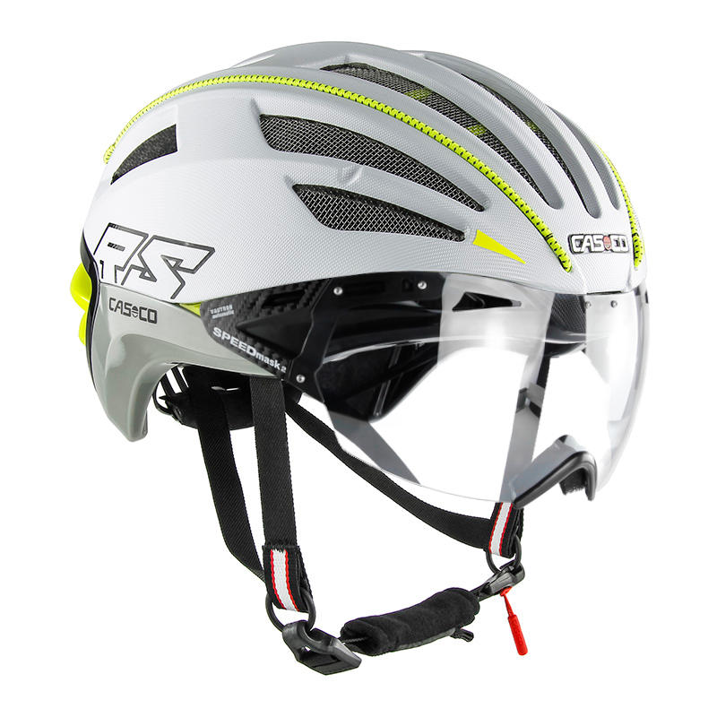 Sykling / rulleski hjelm Casco SpeedAiro 2 RS sand hvit neon, CrossCountry  Elite Sports VoF