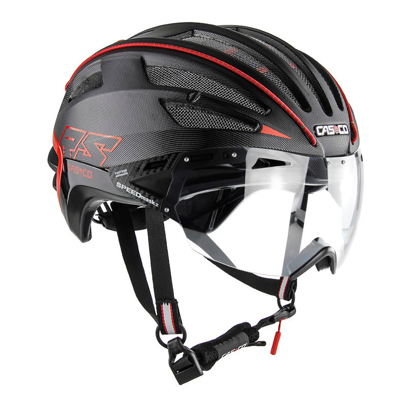 Rollerski / Cycling helmet Casco SpeedAiro 2 RS black-red, CrossCountry  Elite Sports VoF