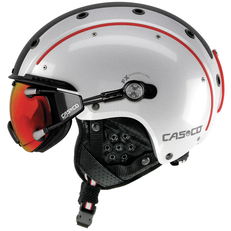 Skihelm CASCO SP-3 Comp weiß-rot-schwarz, CrossCountry Elite Sports VoF