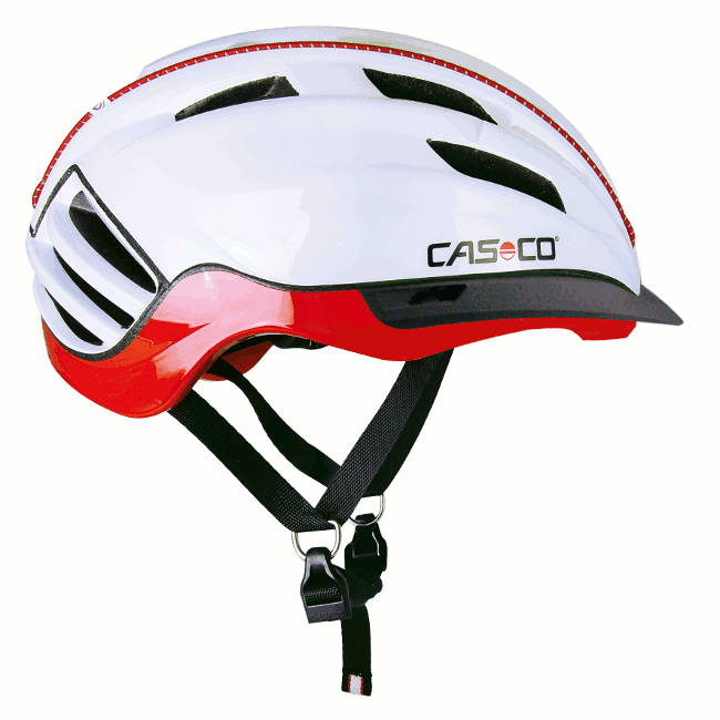 Cykel / Rullskidor hjälm Casco SPEEDster-TC vit-röd, CrossCountry Elite  Sports VoF