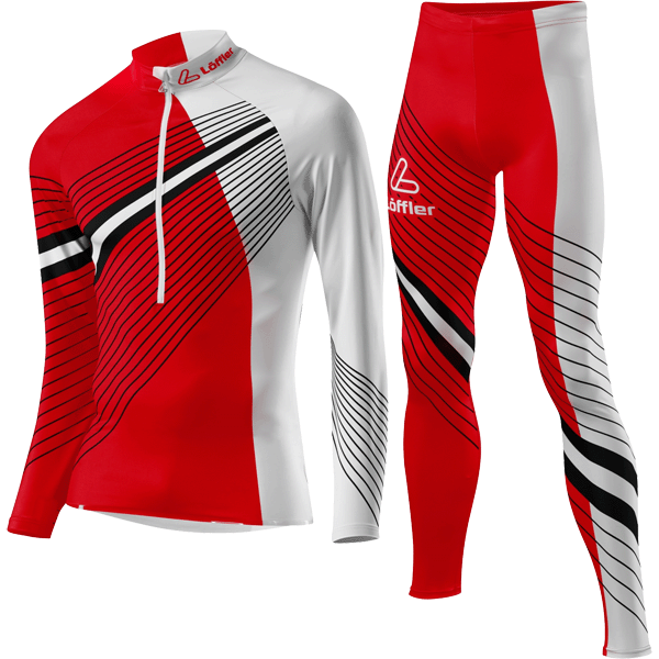 Löffler Cross-country ski suit WorldCup red, CrossCountry Elite Sports VoF