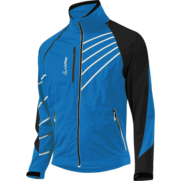 Men's Jacket Löffler WS Softshell Light Worldcup royal blue-black,  CrossCountry Elite Sports VoF