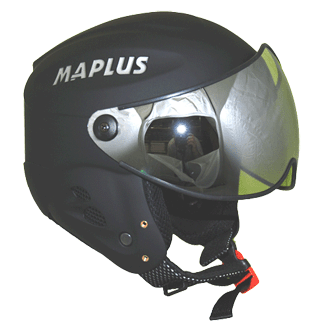 Maplus X6 Stealth Ski Helmet with Visor, CrossCountry Elite Sports VoF