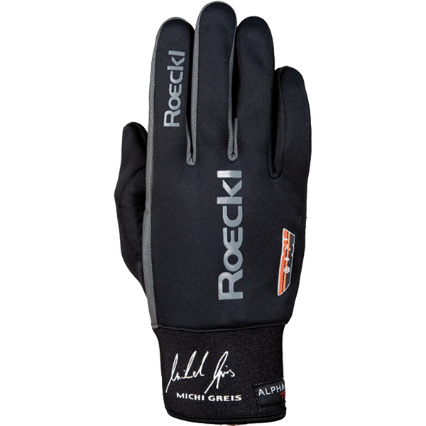 Racing gloves Roeckl LL Michi Junior black, CrossCountry Elite Sports VoF