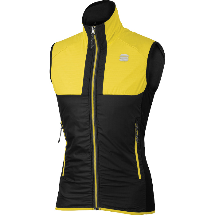 Sportful Cardio Wind Vest svart-gul, CrossCountry Elite Sports VoF