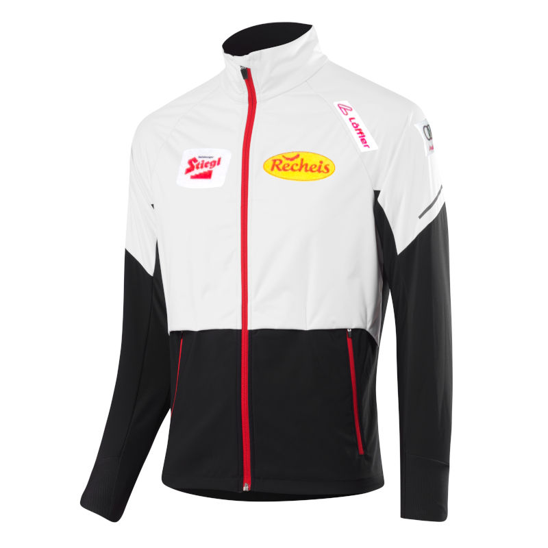 Women's Jacket Löffler Team Austria Gore-Tex Infinium WS Light black-white,  CrossCountry Elite Sports VoF