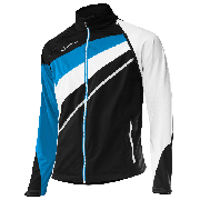 мужская разминочная куртка Löffler Zipp-Off WS Softshell Light Worldcup чёрно-сине-белая