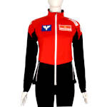 женская разминочная куртка Löffler Team Austria Gore-Tex Infinium WS Light красно-чёрная
