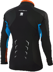 Warm-up jacket Sportful Apex WS Jacket electric blue-orange-black,  CrossCountry Elite Sports VoF