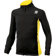 Warm-up jacket Sportful Kid\'s Light Softshell Jacket black-yellow