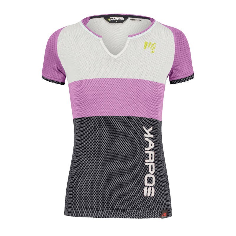 Women t-shirt Karpos Moved Evo W Jersey vulcan/bloom