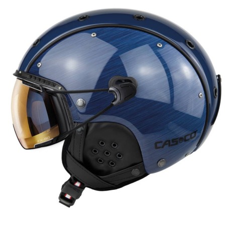 Skihjelm CASCO SP-3 Børstet stål blå