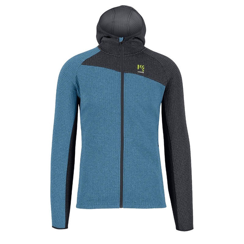 Warm jersey Karpos Averau Full-Zip Hoodie Fleece niagara/vulcan Warm jersey Karpos Averau Full-Zip Hoodie Fleece niagara/vulcan