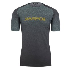 Men's t-shirt Karpos Prato Piazza Jersey Black/North Atlantic/Lemon Curry