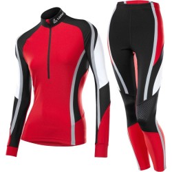 Löffler women's Cross-country ski suit black-cherry