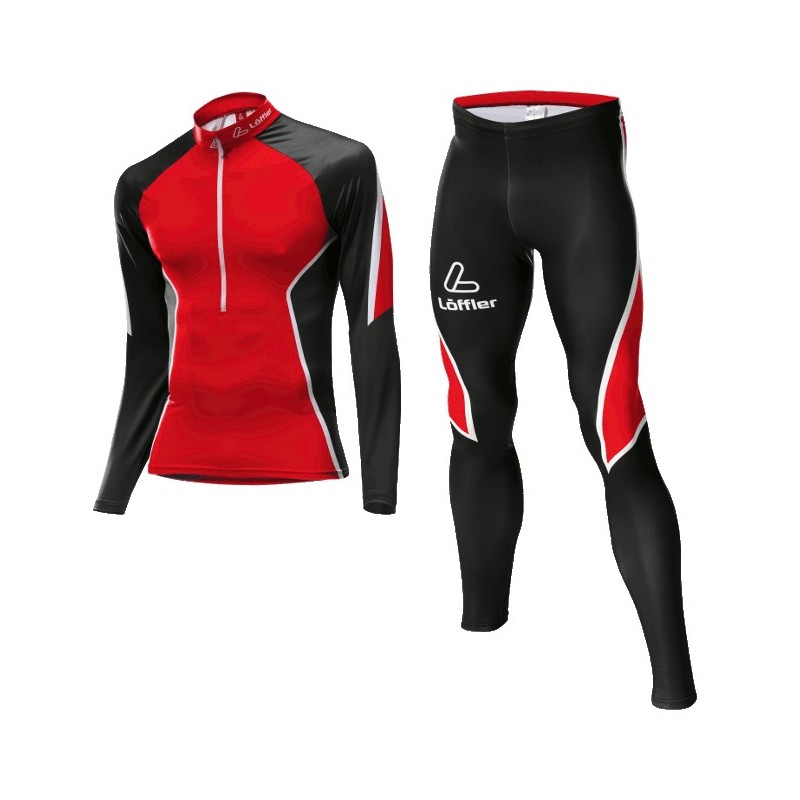 Löffler Cross-country skiing race suit Teamline black-red Löffler Cross-country skiing race suit Teamline black-red