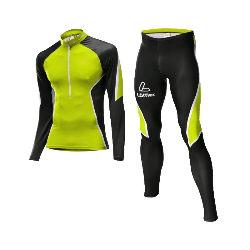 Löffler Cross-country skiing race suit Teamline black-lemon Löffler Cross-country skiing race suit Teamline black-lemon