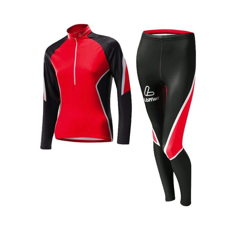 Löffler women's Cross-country skiing suit Teamline black-red Löffler women's Cross-country skiing suit Teamline black-red