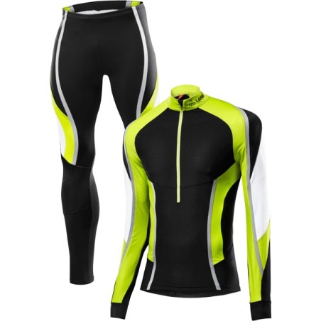 Löffler Cross-country ski suit black-apple (kids)