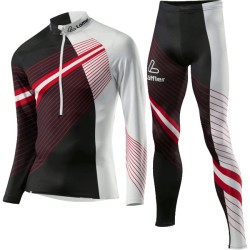 Löffler Cross-country ski suit WorldCup black-red (kids)