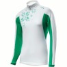 Löffler Women's Transtex sweater Snowflakes white-emerald