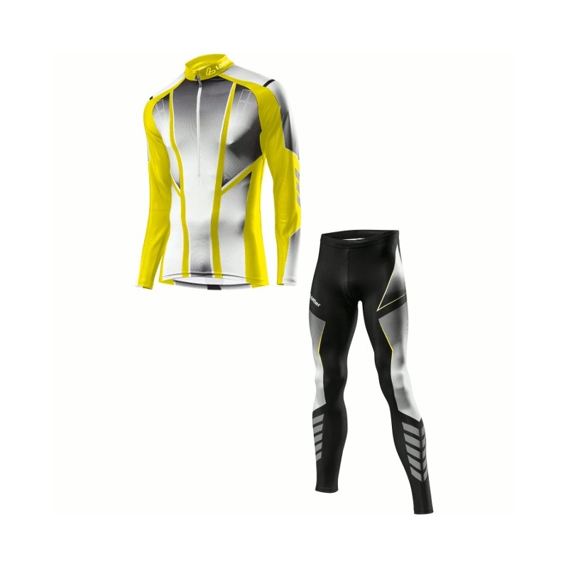 Löffler Cross-country ski suit Teamline 2015 black-lemon Löffler Cross-country ski suit Teamline 2015 black-lemon
