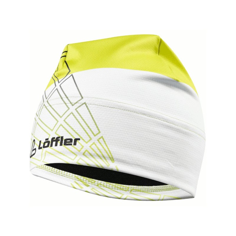 Löffler Dimple Elastic Hat Teamline white-lemon Löffler Dimple Elastic Hat Teamline white-lemon
