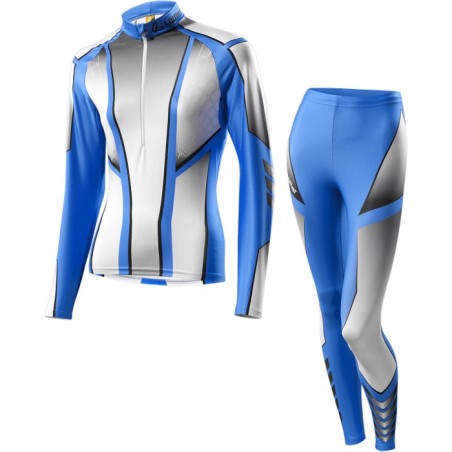 Löffler women's Cross-country skiing suit Teamline 2016 royal-white