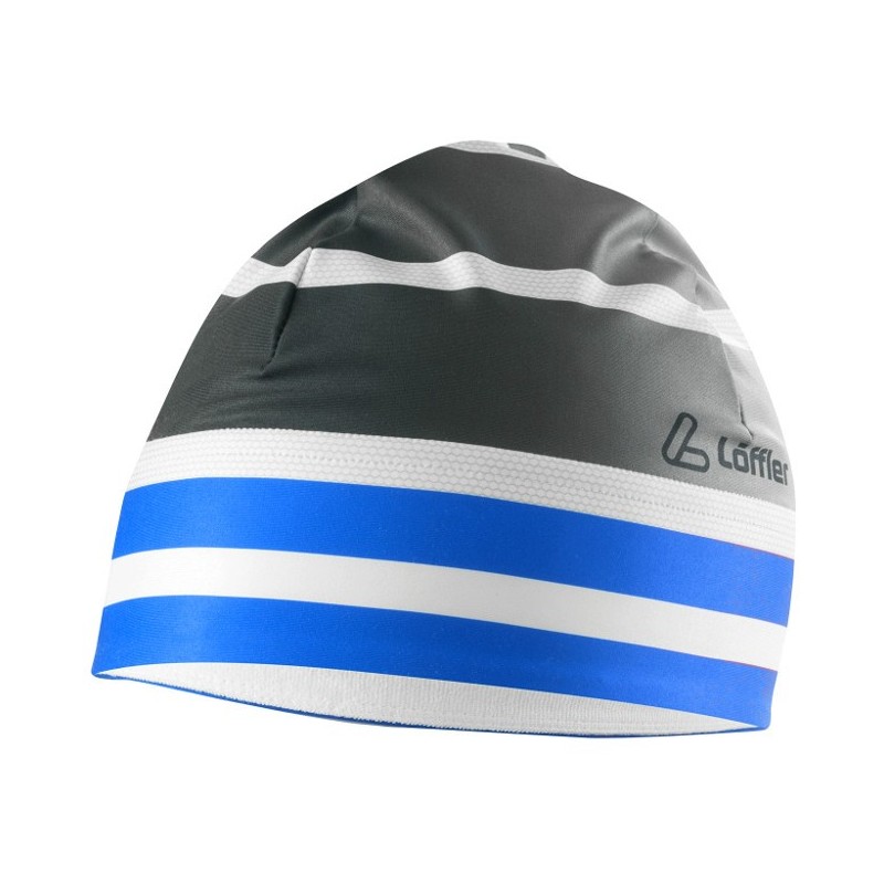 Löffler Elastic Hat "WorldCup" THERMO-INNENVELOURS black-royal Löffler Elastic Hat "WorldCup" THERMO-INNENVELOURS black-royal