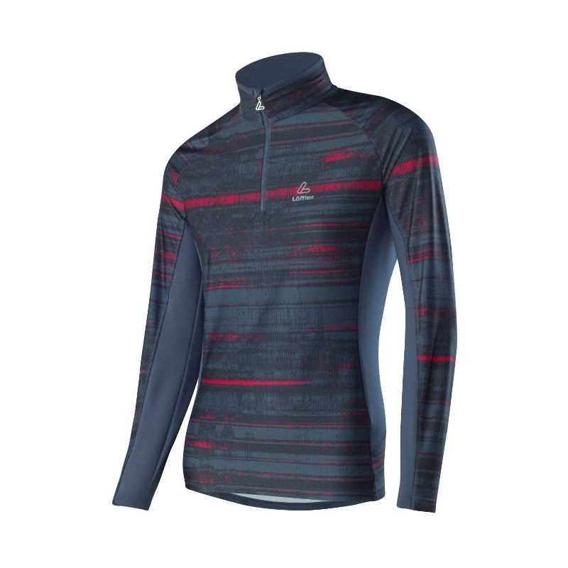Löffler Women's Zip-sweater Jazzy Thermo-Innervelours night blue Löffler Women's Zip-sweater Jazzy Thermo-Innervelours night blue