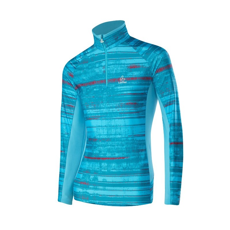 Löffler Women's Zip-sweater Jazzy Thermo-Innervelours blue cryst Löffler Women's Zip-sweater Jazzy Thermo-Innervelours blue cryst
