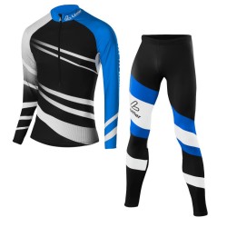 Löffler Cross-country ski suit WorldCup 2020 black-blue (kids)