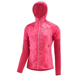 Women's Hooded Hybrid Jacket Löffler Arctic Primaloft Active rouge red