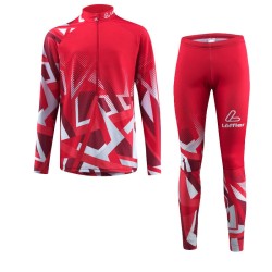Löffler Cross-country ski suit WorldCup 2023 red (kids)