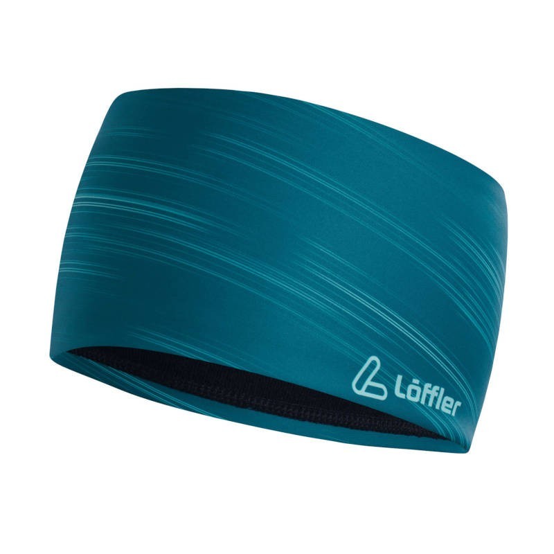 Löffler Snowfall Design Headband Wide blue coral Löffler Snowfall Design Headband Wide blue coral