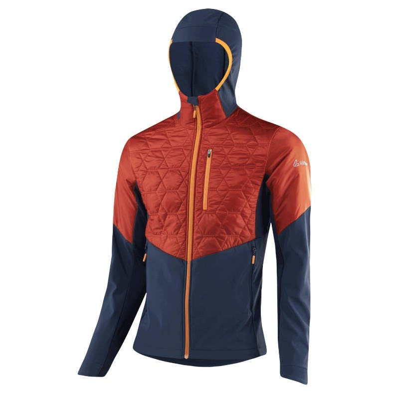 Löffler men's Hooded Hybridjacket Bruce PL60 rusty Löffler men's Hooded Hybridjacket Bruce PL60 rusty