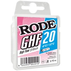 High fluor glide wax RODE GHF 20 Blue -6°C...-12°C 40 g
