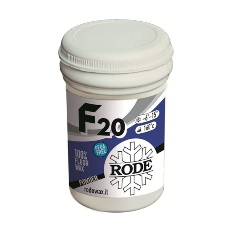 Fluor powder Rode F20 -6°...-15°C (21°...5°F) 30 g Fluor powder Rode F20 -6°...-15°C (21°...5°F) 30 g