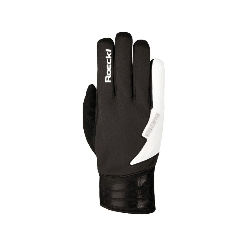 Top function gloves Roeckl LL Lomma Windstopper black-white Top function gloves Roeckl LL Lomma Windstopper black-white