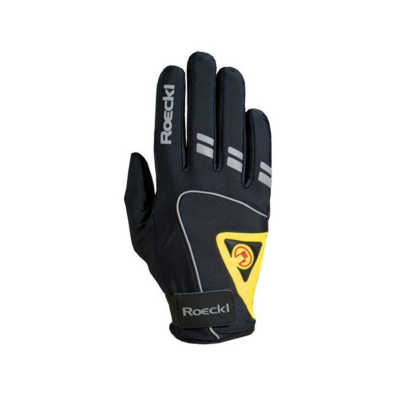 Sport gloves Roeckl LL Gota black/yellow Sport gloves Roeckl LL Gota black/yellow