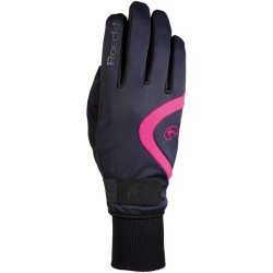 Warm women's gloves Roeckl Eno black-pink