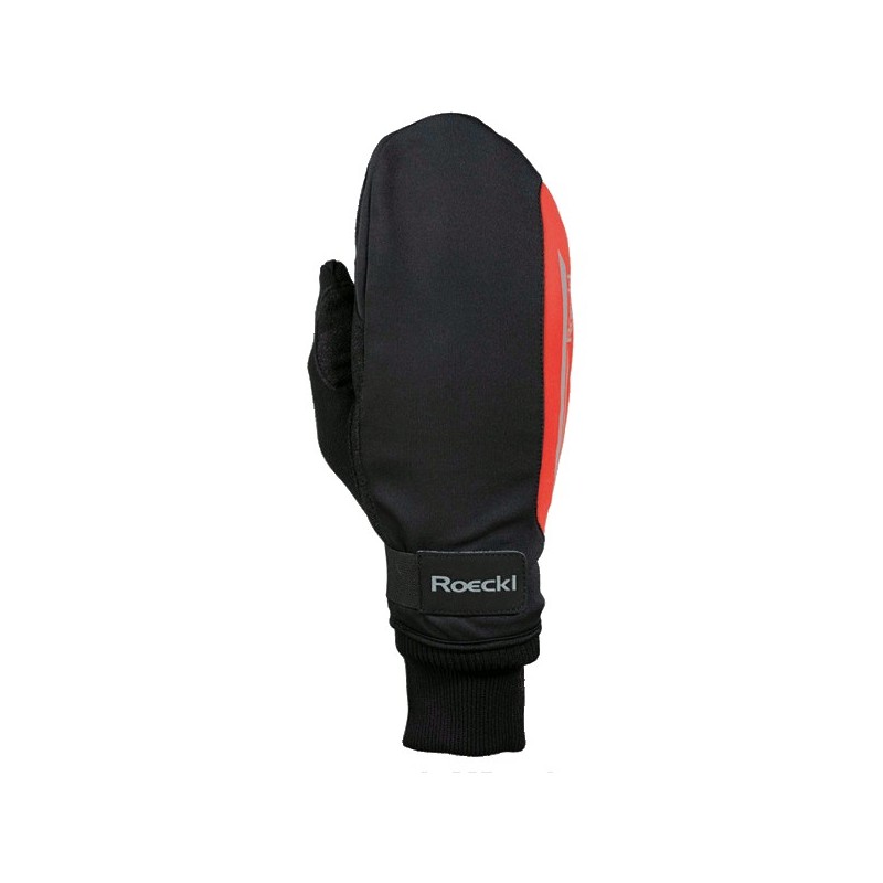 Warm gloves Roeckl LL Luster Mitten black-red Warm gloves Roeckl LL Luster Mitten black-red