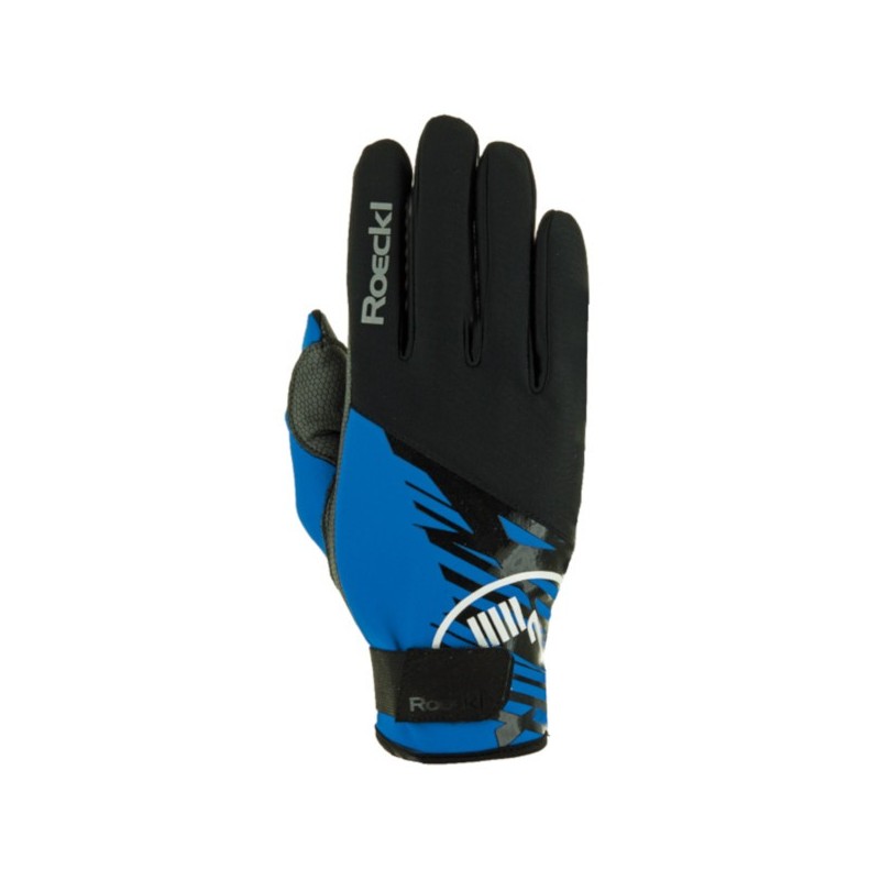 Kid Gloves Roeckl LL Top Function Lana Jr. neon black-blue Kid Gloves Roeckl LL Top Function Lana Jr. neon black-blue