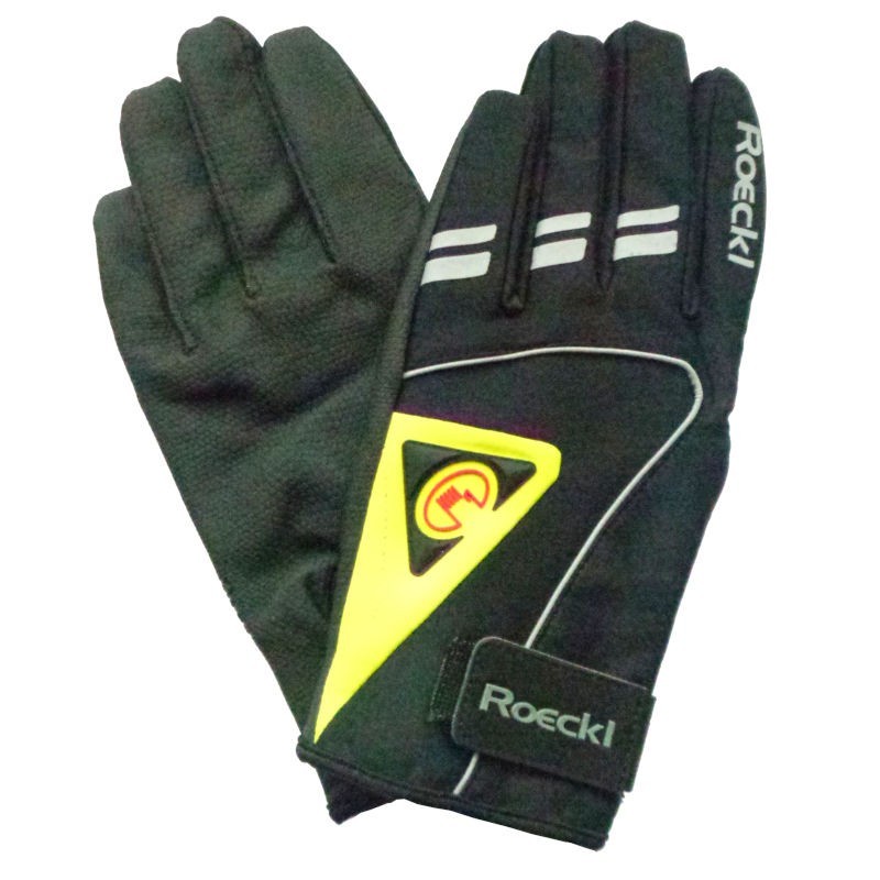 Biathlon and cross-country ski gloves Roeckl Gota black-yellow Biathlon and cross-country ski gloves Roeckl Gota black-yellow