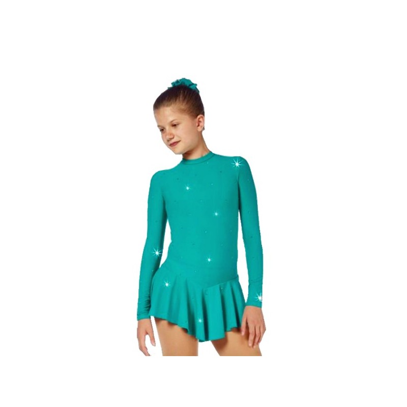 Sagester figure skating dress model 200 green Sagester figure skating dress model 200 green