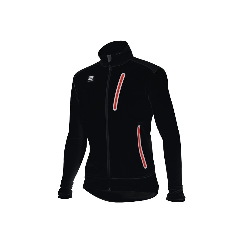 Universal nordic ski jacket Sportful XC Check Softshell black Universal nordic ski jacket Sportful XC Check Softshell black